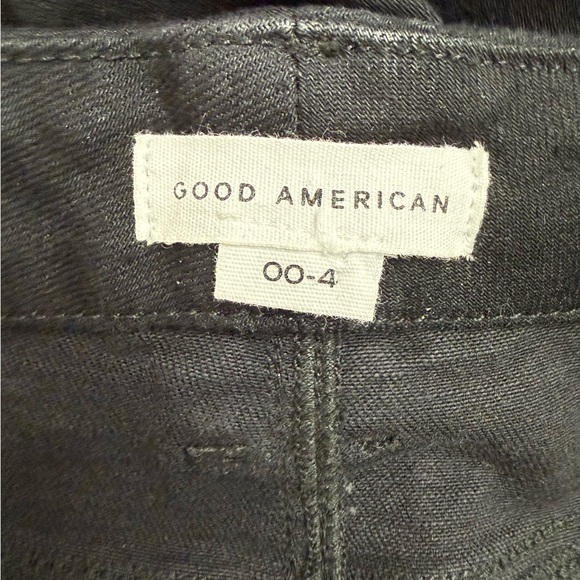 VTG GOOD AMERICAN Jeans Ultra High Rise Skinny Black165 Style GC213T Size 00-4 - Picture 7 of 11